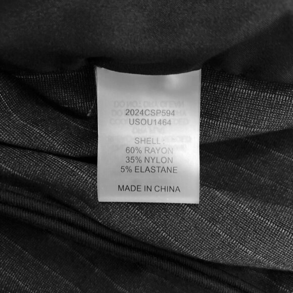 UNIVERSAL STANDARD Bianca Italian Double Breasted Pinstripe Blazer Black - Picture 11 of 12